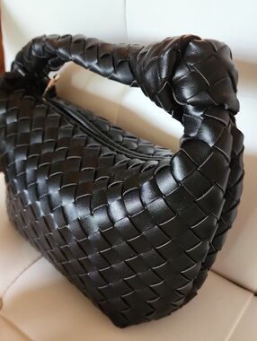 a new day Black Woven Shoulder Bag